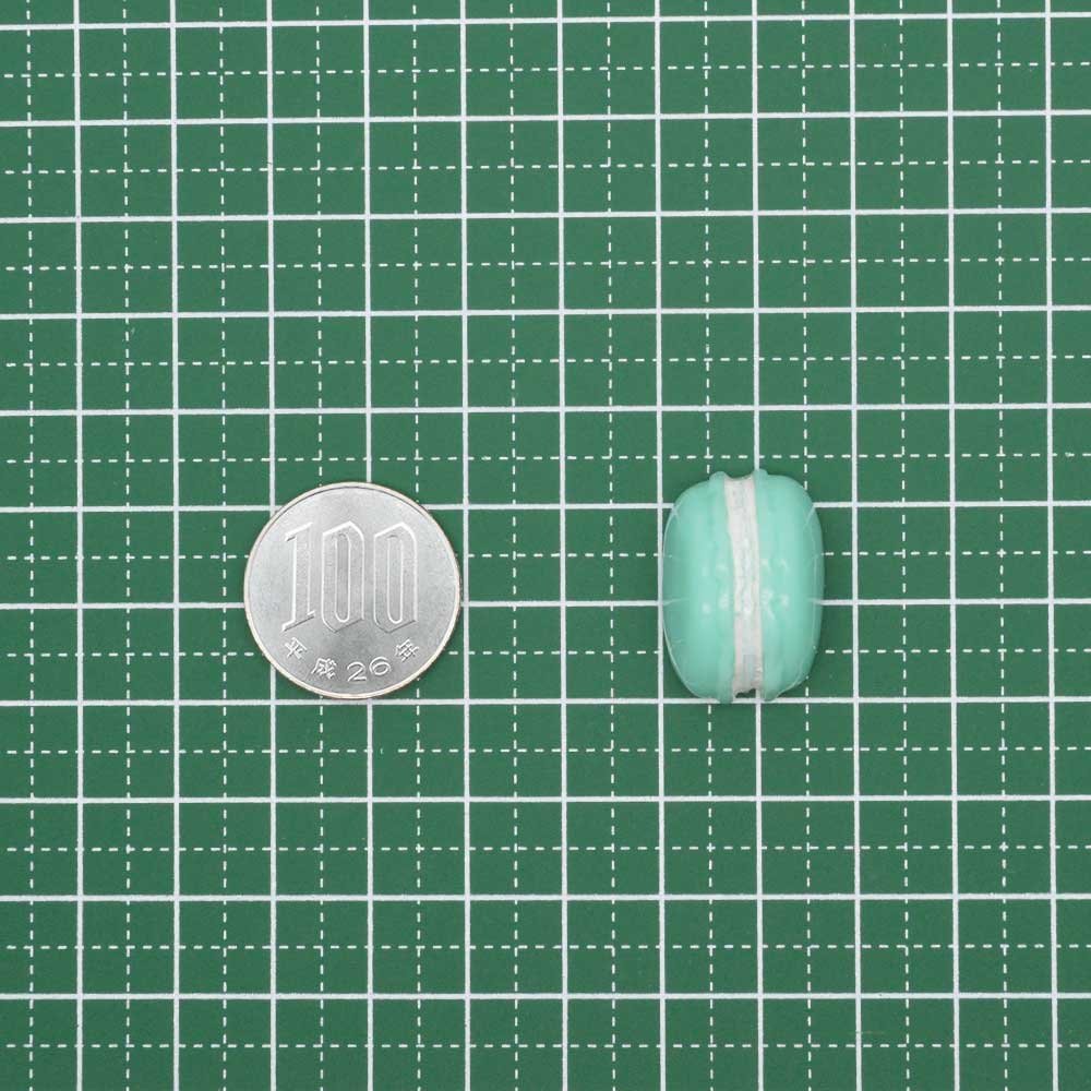 Amazon | Nina マカロン デコパーツ【7mm ブルー2個セット】立体